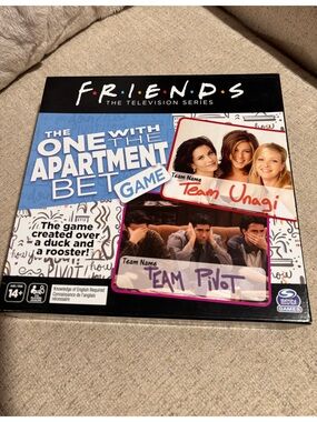 FRIENDS The One With The Apartment Bet Game - Blue & Black Box
